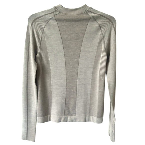 SOLD - NWT Neiwai Wool Seamless Mock Neck Top Thumbholes Medium US 4 Reg. $109 - Picture 2 of 16